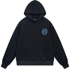 Letter Cross Pattern Hoodie #B65