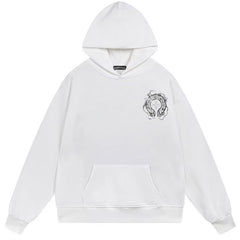 Letter Cross Pattern Hoodie #B95
