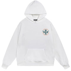 Letter Cross Pattern Hoodie #B83
