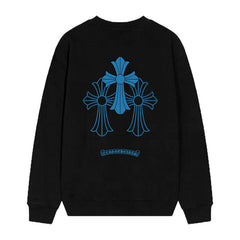 Letter Cross Pattern Sweatshirt #D21