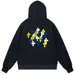 Letter Cross Pattern Hoodie #B05