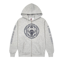 Letter Pattern Zipper Hoodie #AL88