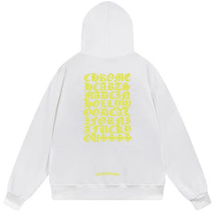 Letter Cross Pattern Hoodie #B101