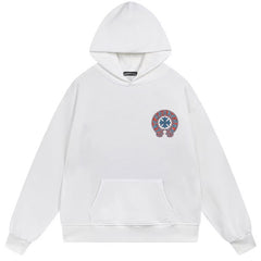 Letter Cross Pattern Hoodie #W25