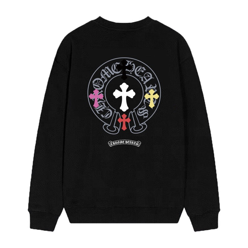 Letter Cross Pattern Sweatshirt #D40 – HELLDOPE
