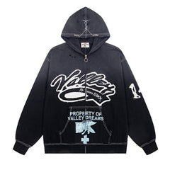 Letter Pattern Hoodie #VA06
