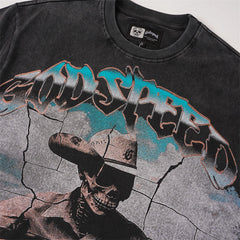 Skull Guitarist Pattern T-shirt #G6175